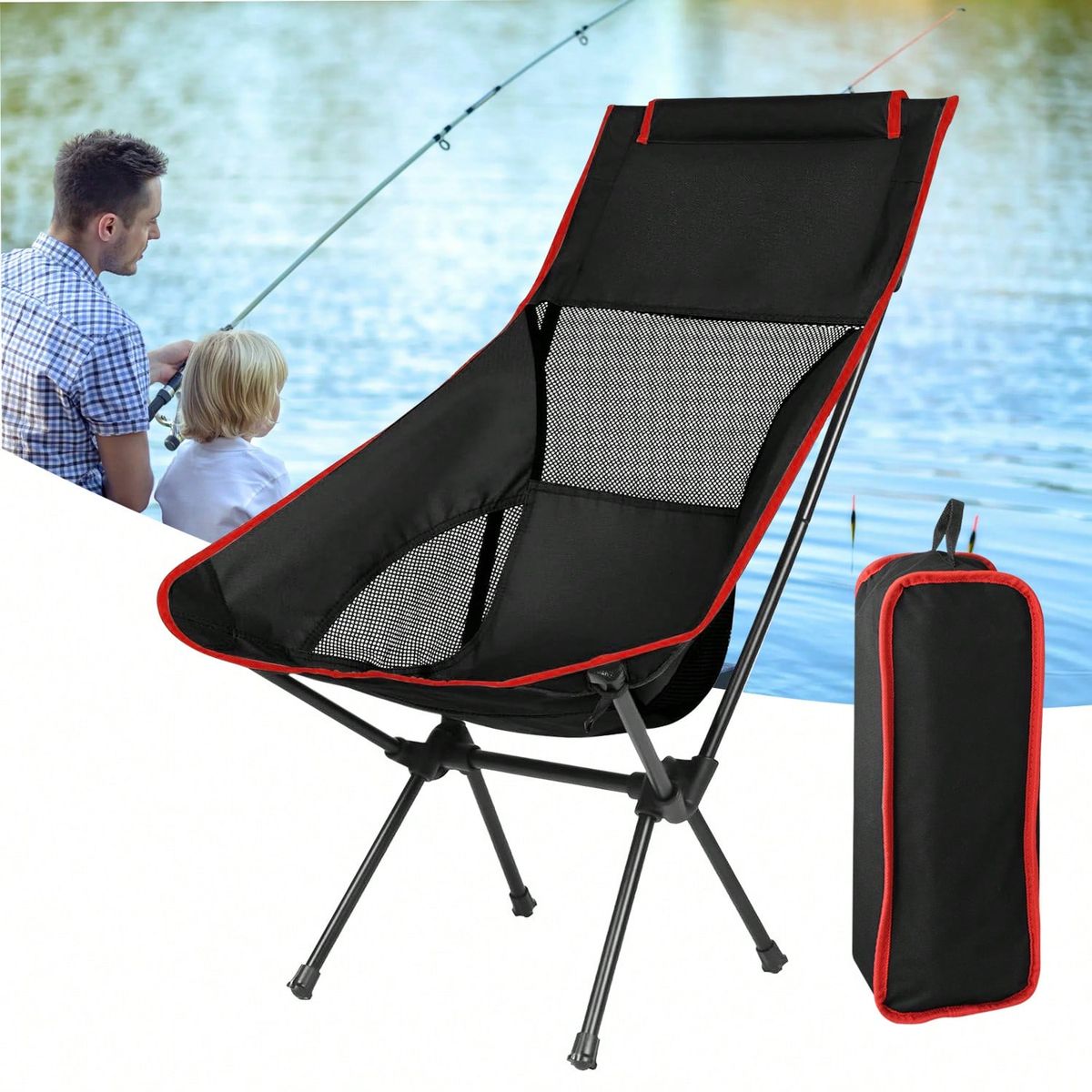 BITART - Silla plegable camping portátil ultraligera para exteriores