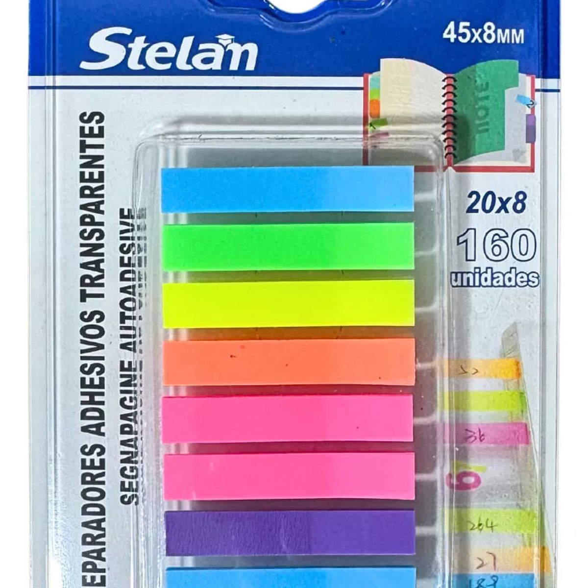 GENERICO - Cinta Destacadora Adhesiva Transparente 45x8mm 160 Unidades