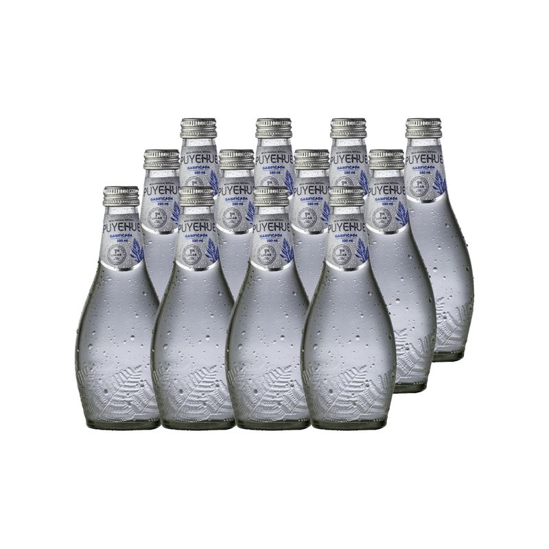 PUYEHUE - 12x Agua Mineral Natural Puyehue con gas 330cc