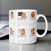 Tazón con Calendario de Capibara - Diseño Original y Útil