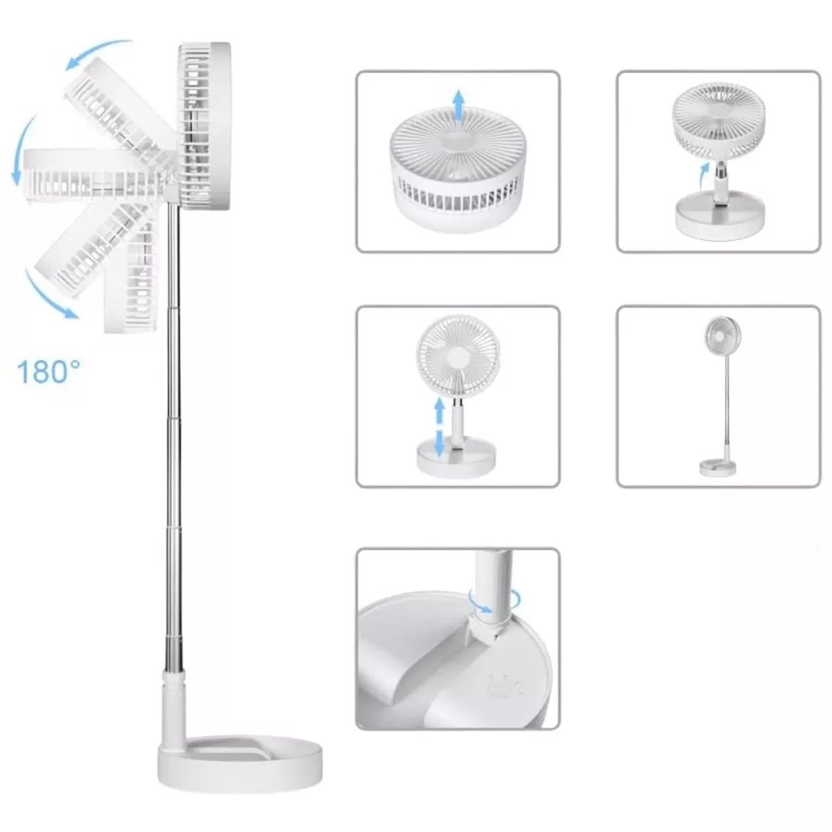GENERICO - Ventilador Portátil Ajustable 180° Super Capacidad
