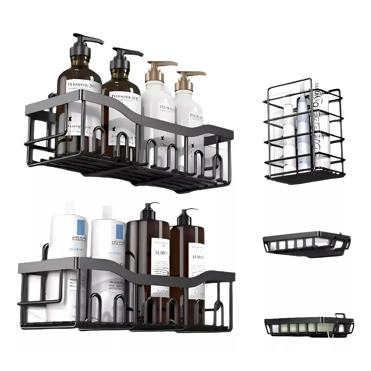 MUNDO MAGIA - Set 5 Organizadores Esquineros De Ducha Colgadores Jaboneras