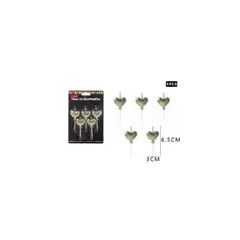 GENERICO - Vela De Corazones Dorados 5 Pcs