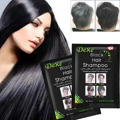 DEXE - Shampoo colorante tinte negro cubre canas.