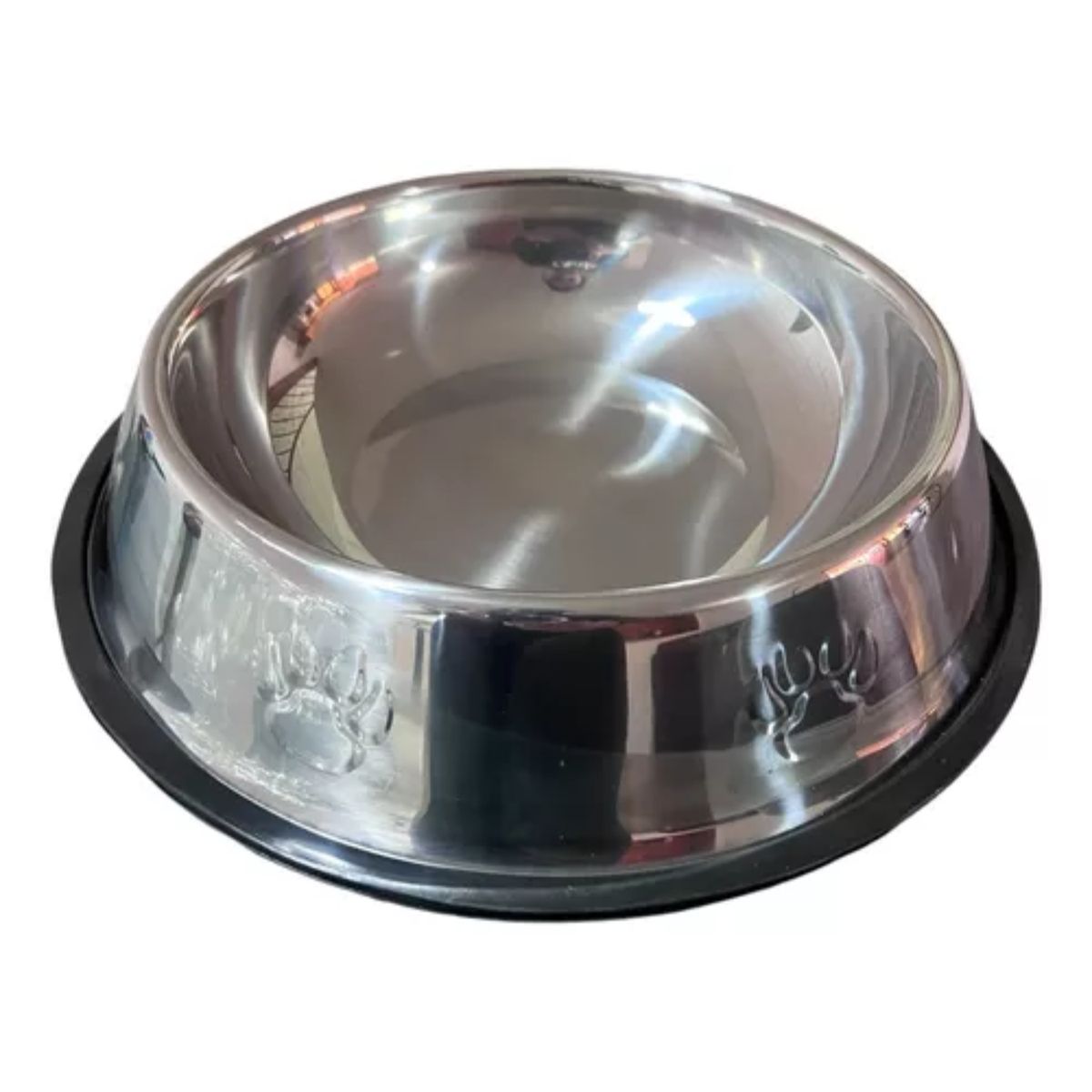 GENERICO - Comedero Metálico Plato Para Perros Gatos Peluda Experiencia