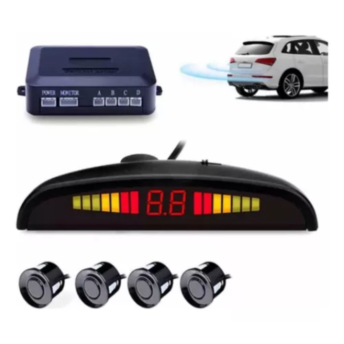 GENERICO - Sensor De Retroceso Parking Estacionamiento Full P Auto