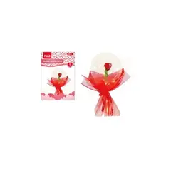 GENERICO - Globo Burbuja Led Con Rosa Y Rojo