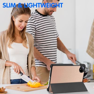 Imagen 2 del producto Funda Inteligente Compatible Con Xiaomi Redmi Pad SE 8.7 Rosa Gold