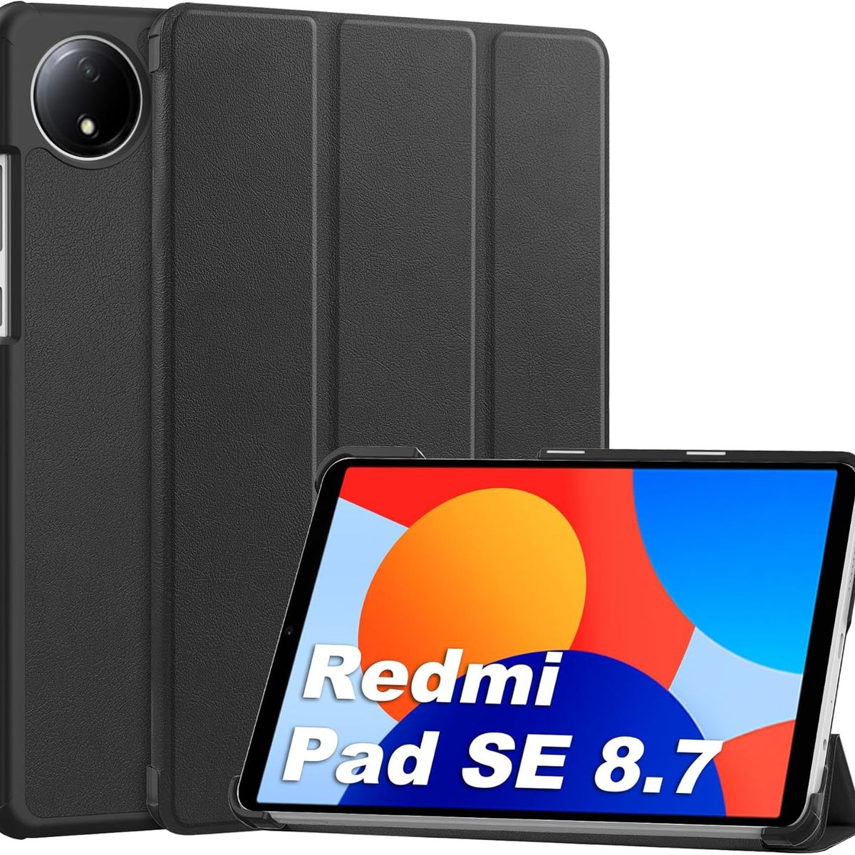 GENERICO - Funda Inteligente Compatible Con Xiaomi Redmi Pad SE 8.7 Negro