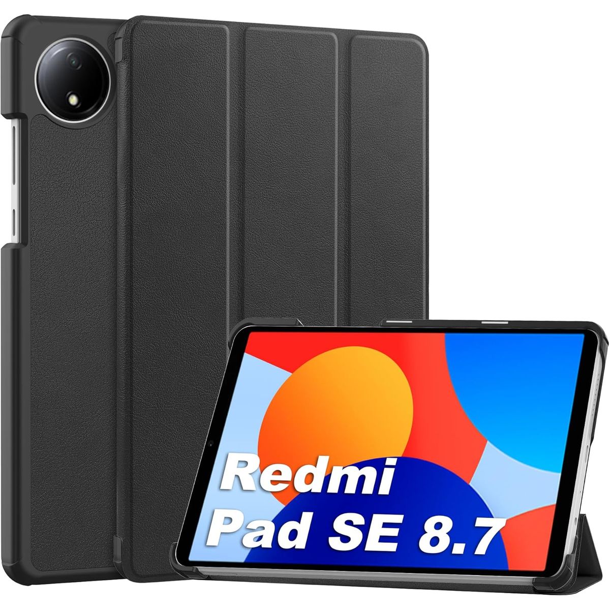 GENERICO - Funda Inteligente Compatible Con Xiaomi Redmi Pad SE 8.7 Negro