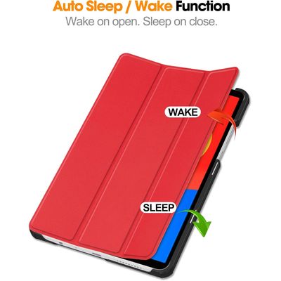 Imagen 2 del producto Funda Inteligente Compatible Con Xiaomi Redmi Pad SE 8.7 Rojo