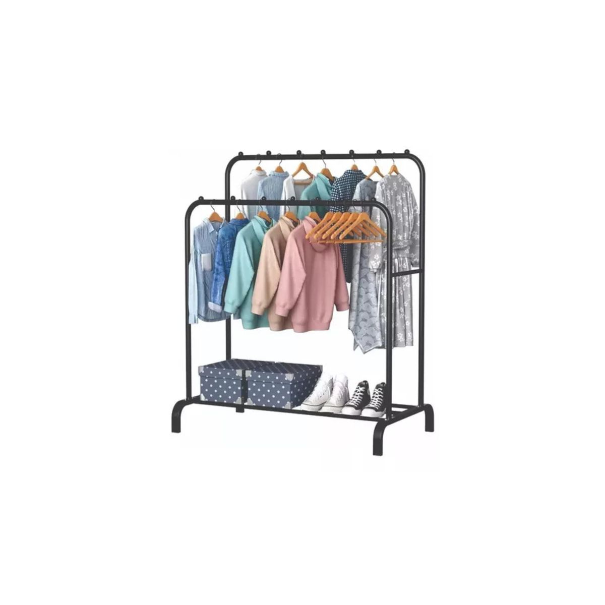 GENERICO - Perchero Metalico Doble Closet Organizador D