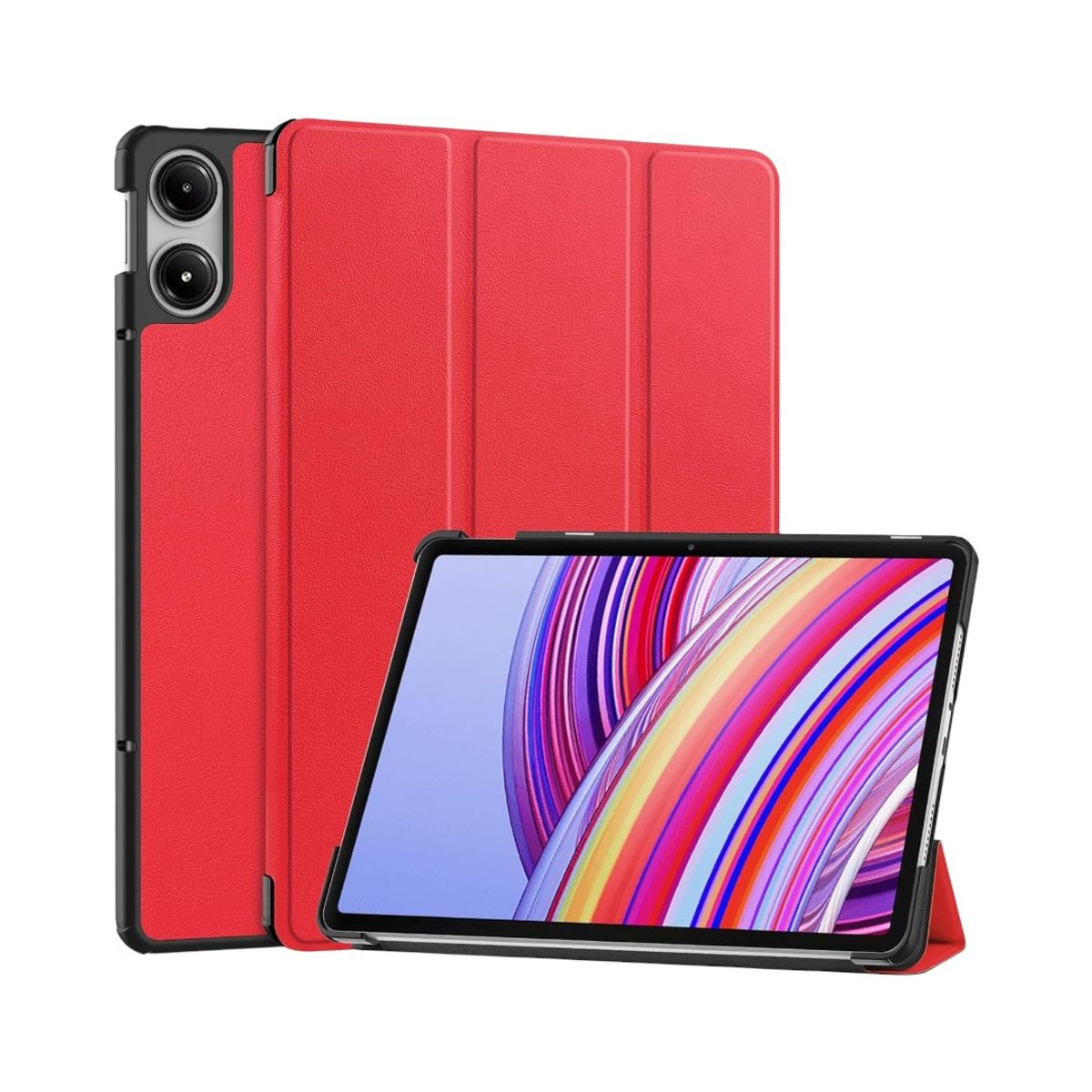 GENERICO - Funda Inteligente Compatible Con Xiaomi Redmi Pad Pro 12.1 Rojo