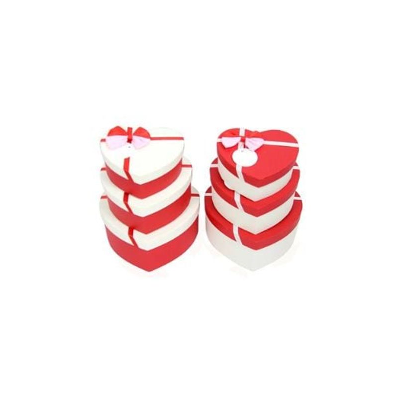 GENERICO - Set De Cajas Corazón Rojo