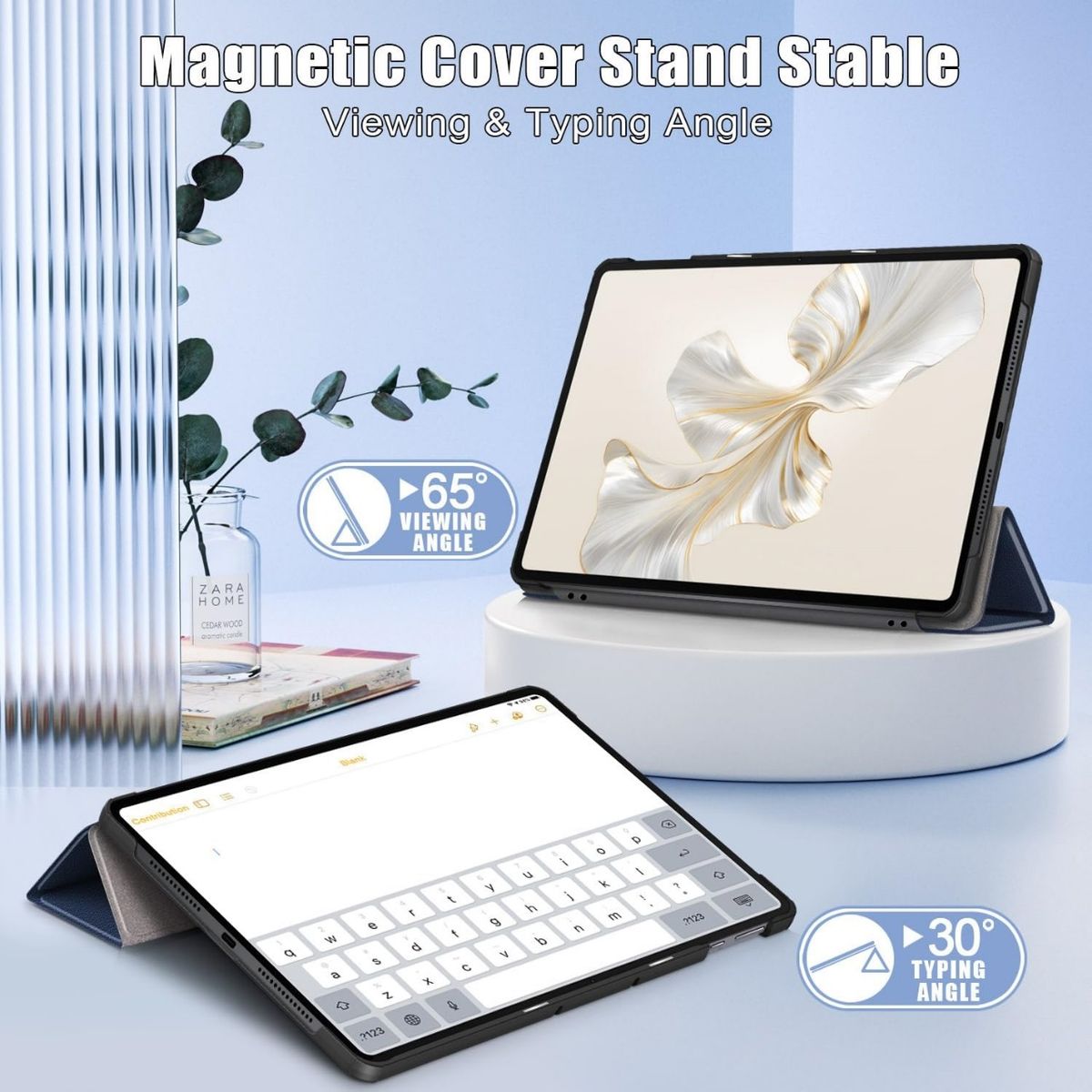 GENERICO - Funda Inteligente Compatible Con Tab Honor Pad 9 12.1 Azul Marino