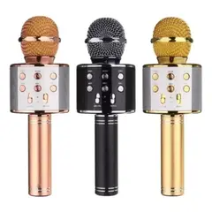 GENERICO - Micrófono Karaoke Bluetooth Mp3 Tres Colores Negro