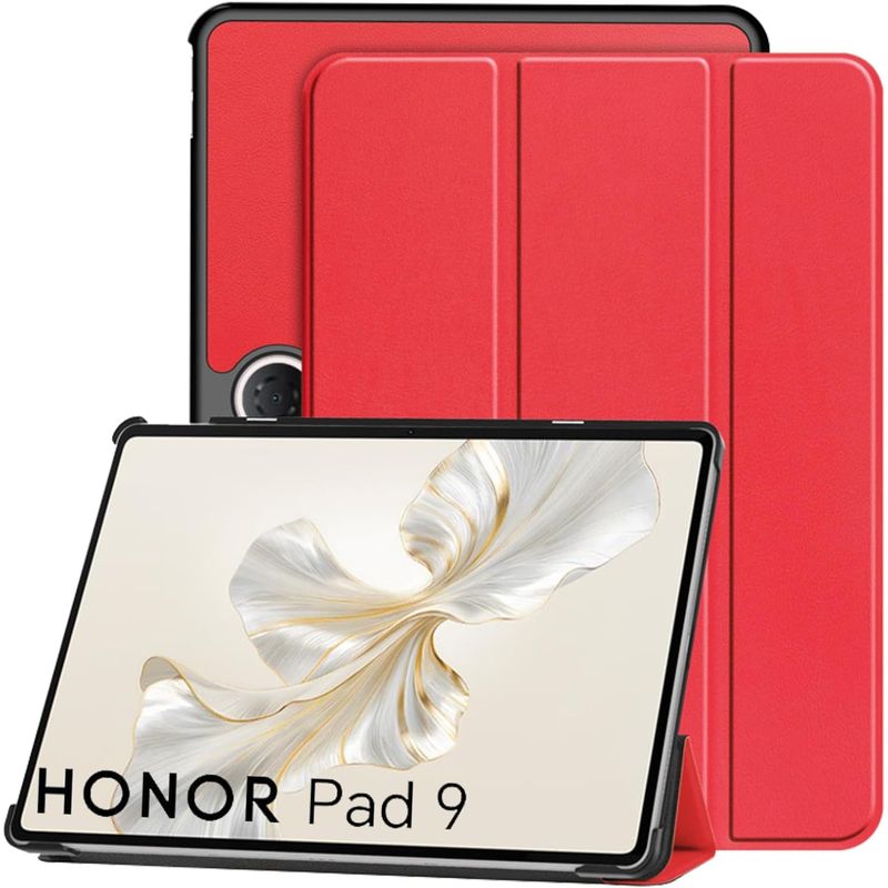 GENERICO - Funda Inteligente Compatible Con Tab Honor Pad 9 12.1 Rojo