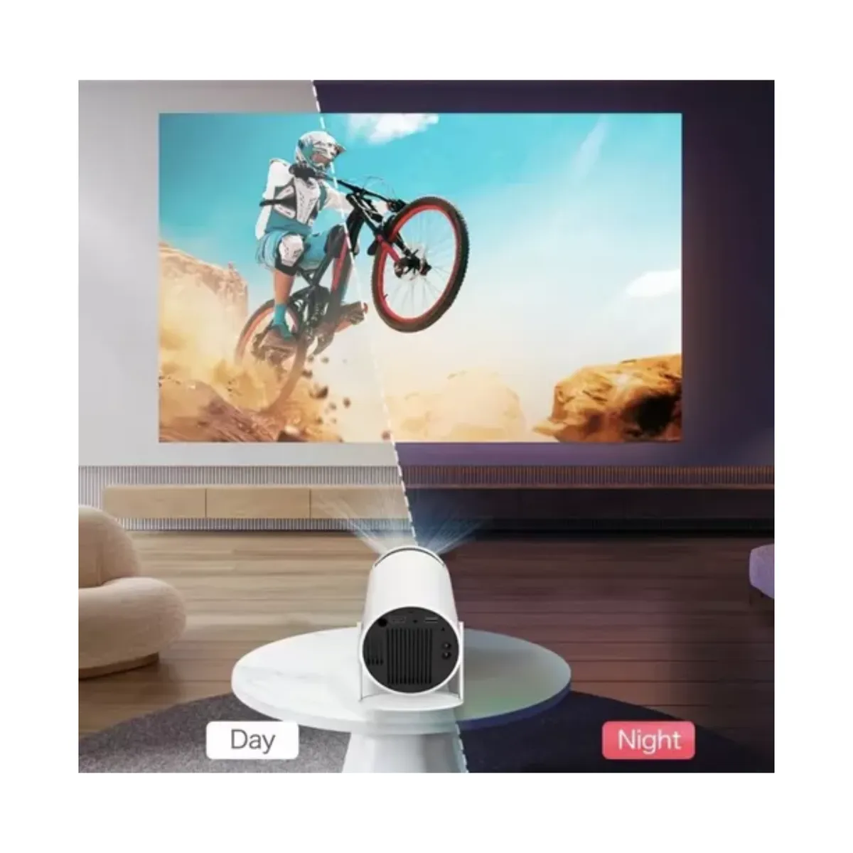 GENERICO - Proyector Home Cinema 100 Pulgadas 2+8 Gb Android C/ Control