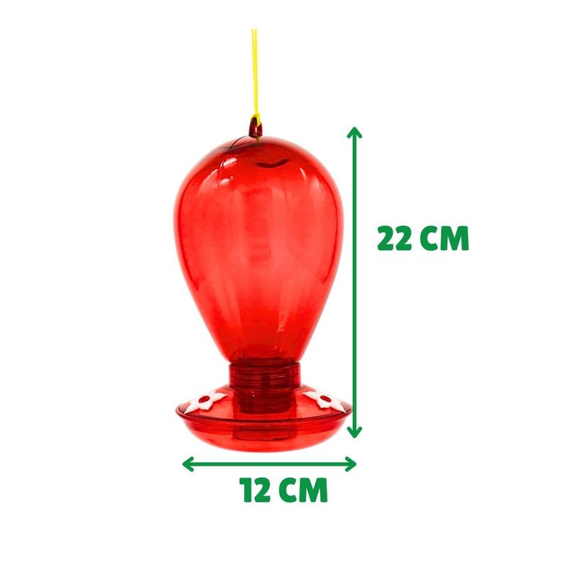 GENERICO - Bebedero Colibrí Picaflor Rojo 1l Aves