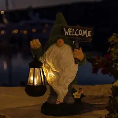 GENERICO - Estatua Gnomo Solar - Welcome farol