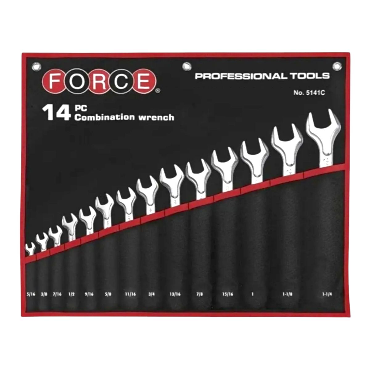 FORCE - Juego llaves punta corona 5/16"-1.1/4" 14 piezas en estuche plástico Force