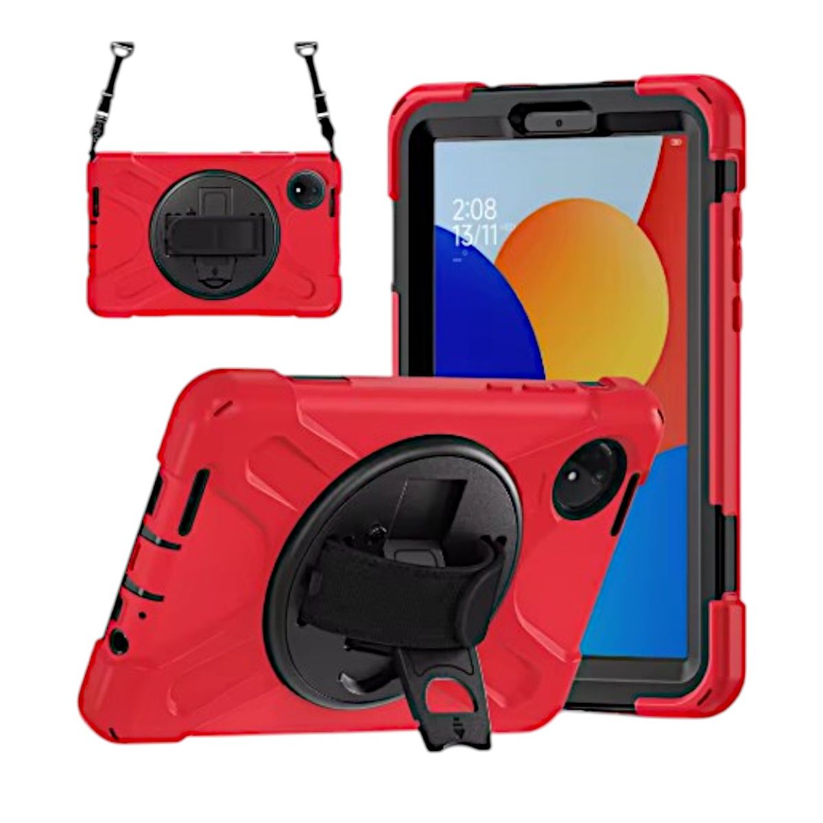 GENERICO - Funda Antigolpes Compatible Xiaomi Redmi Pad SE 8.7 Rojo