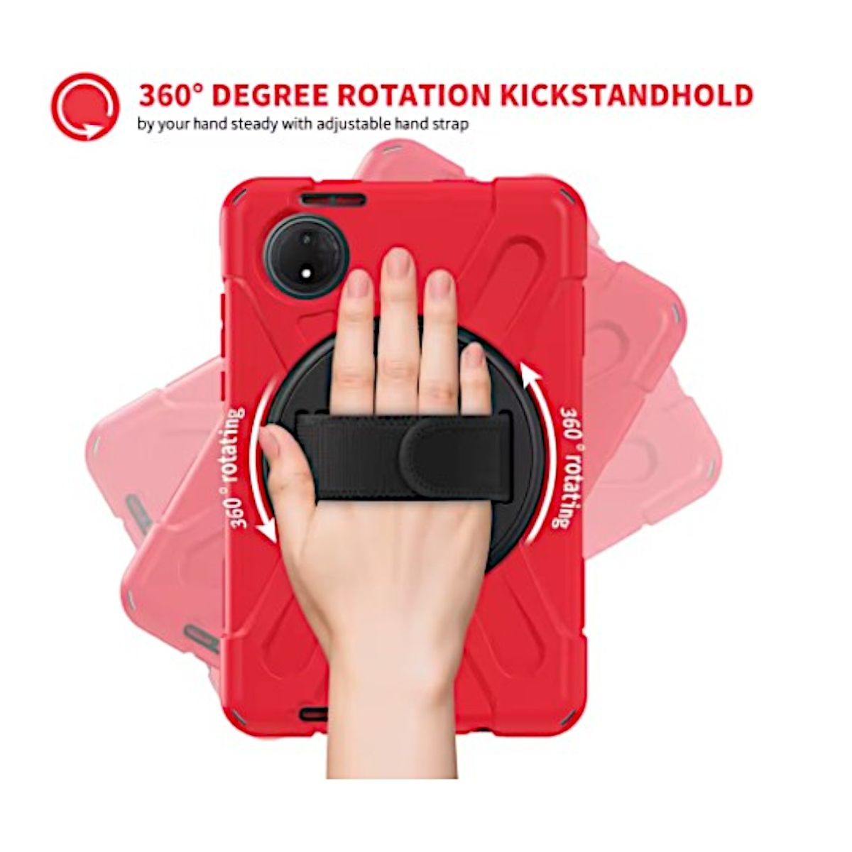 GENERICO - Funda Antigolpes Compatible Xiaomi Redmi Pad SE 8.7 Rojo