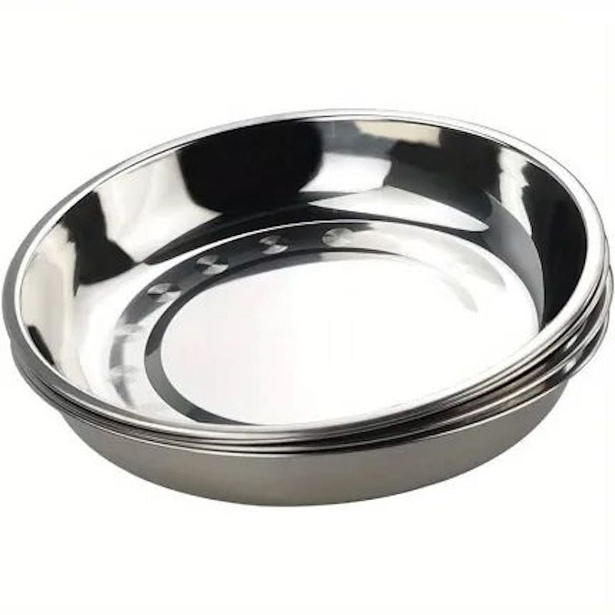 GENERICO - Pack 12 Bowl Sopero Plato Acero Inoxidable 22x3cm