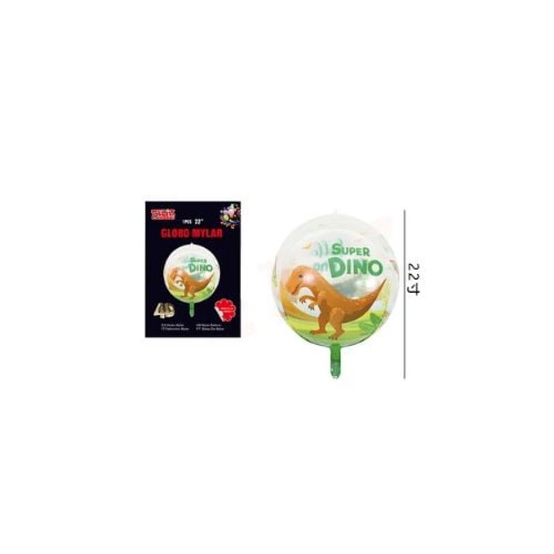 GENERICO - Globo Burbuja Dinosaurio Rex 55 Cm