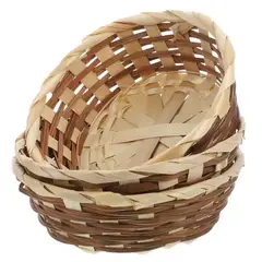 GENERICO - Pack 6 Cesta Panera Tejida Cesta De Pan Pascuas 17x6cm