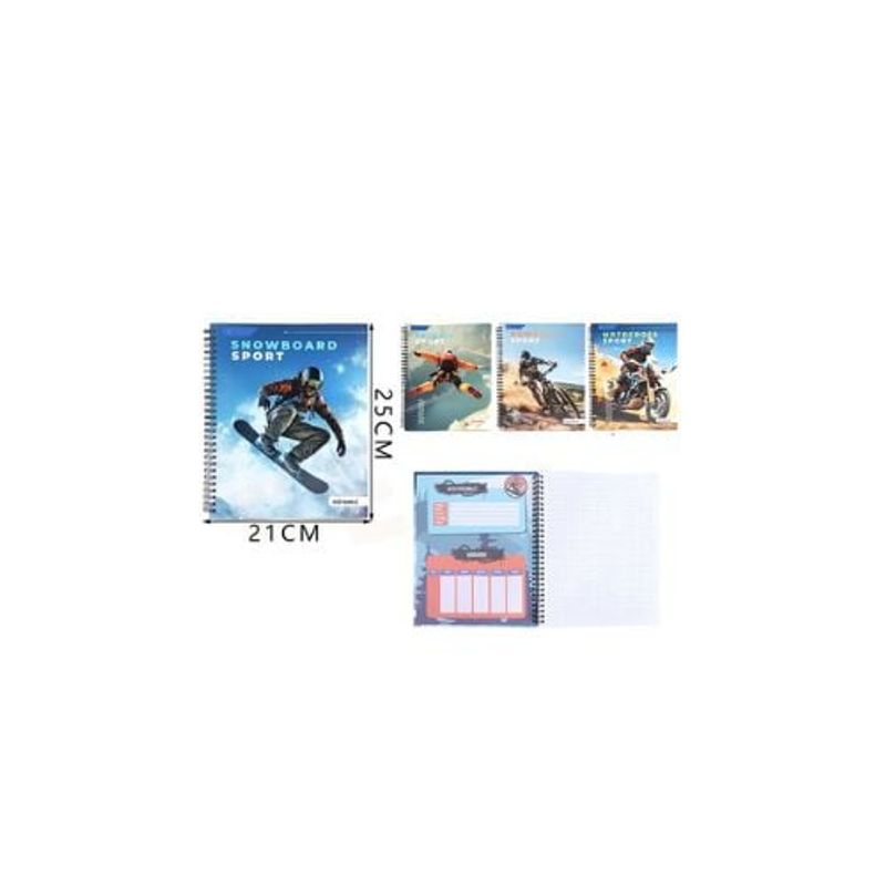 GENERICO - Cuaderno Universitario Deportes 100 Hojas 7x7 Mm