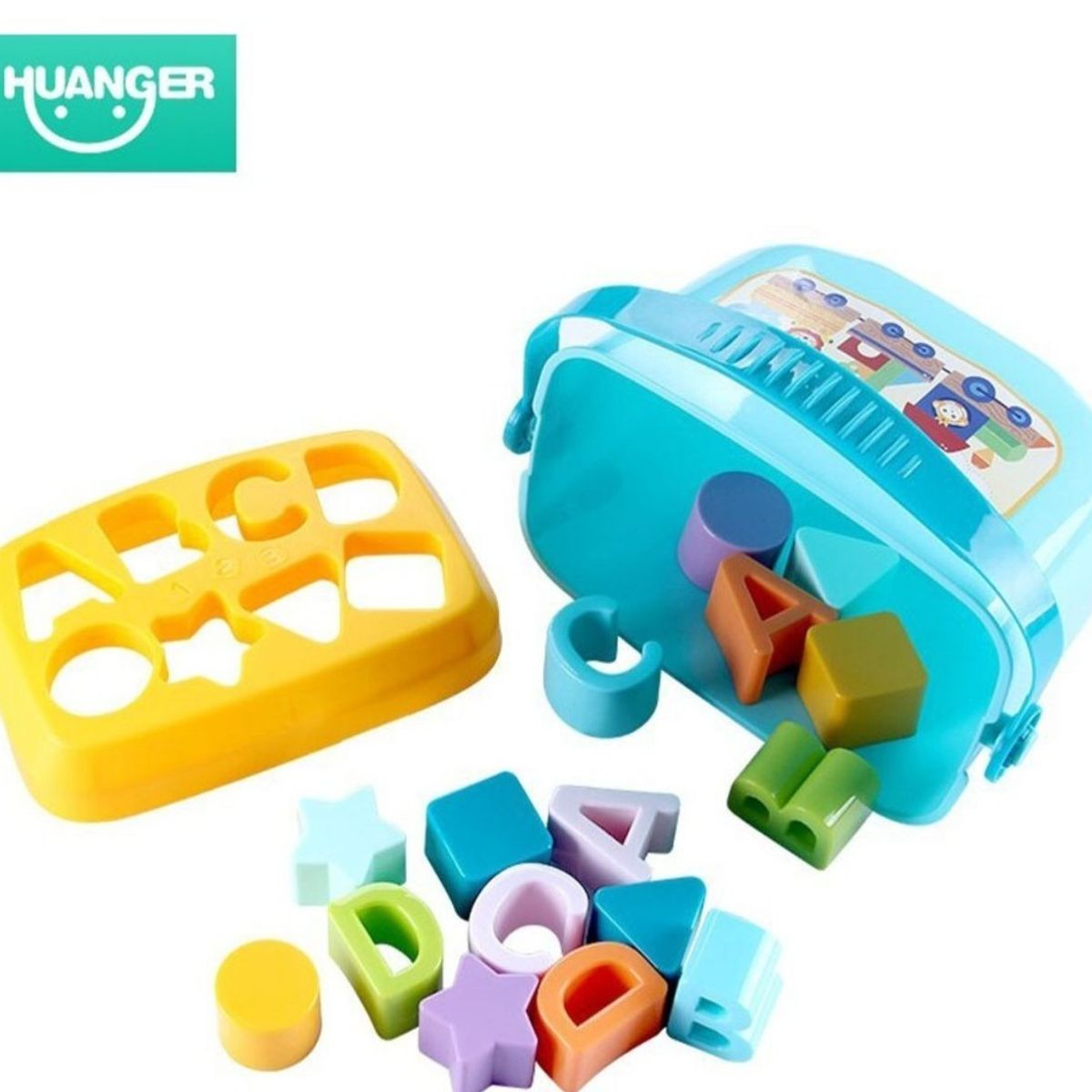 GENERICO - Balde Con 16 Figuras Educativo, Didáctico Huanger Para Bebés