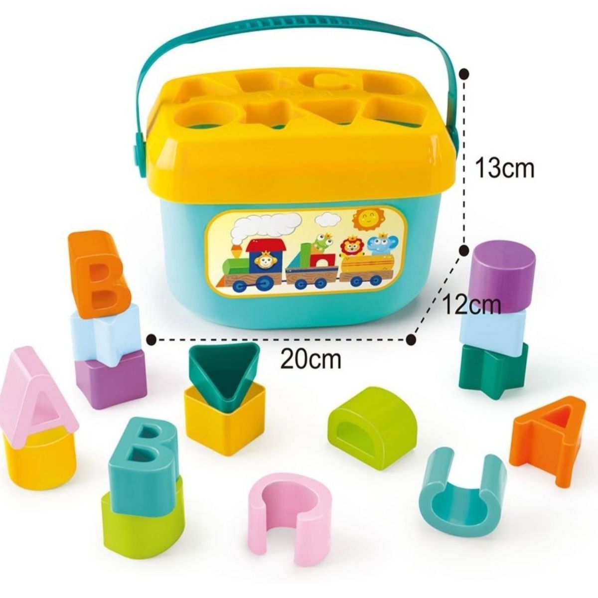 GENERICO - Balde Con 16 Figuras Educativo, Didáctico Huanger Para Bebés