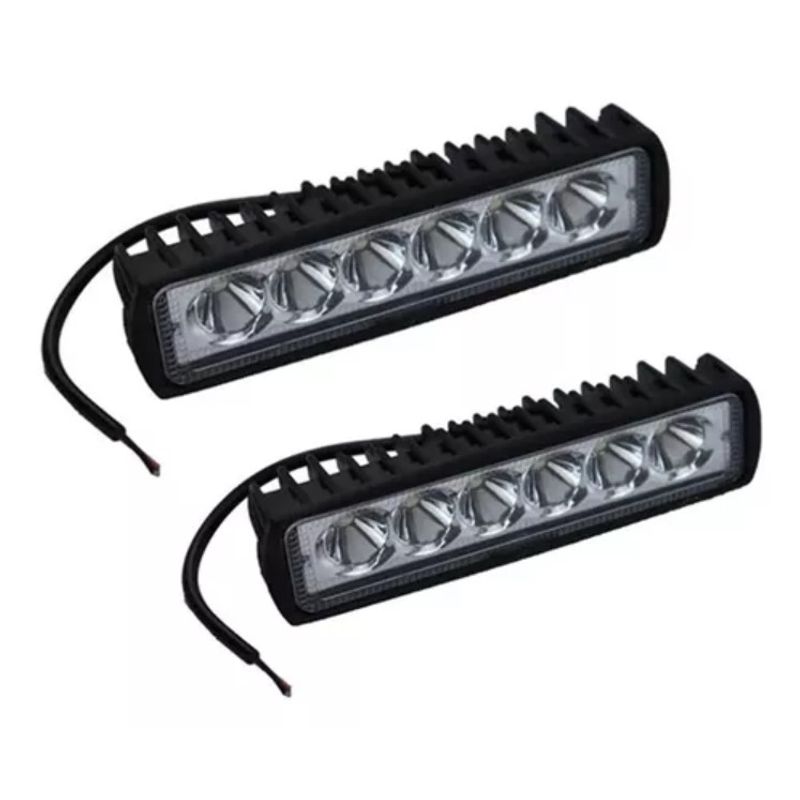 GENERICO - Pack 2 Foco Led Focos Neblineros Led Barra Led 4x4 18w/q055