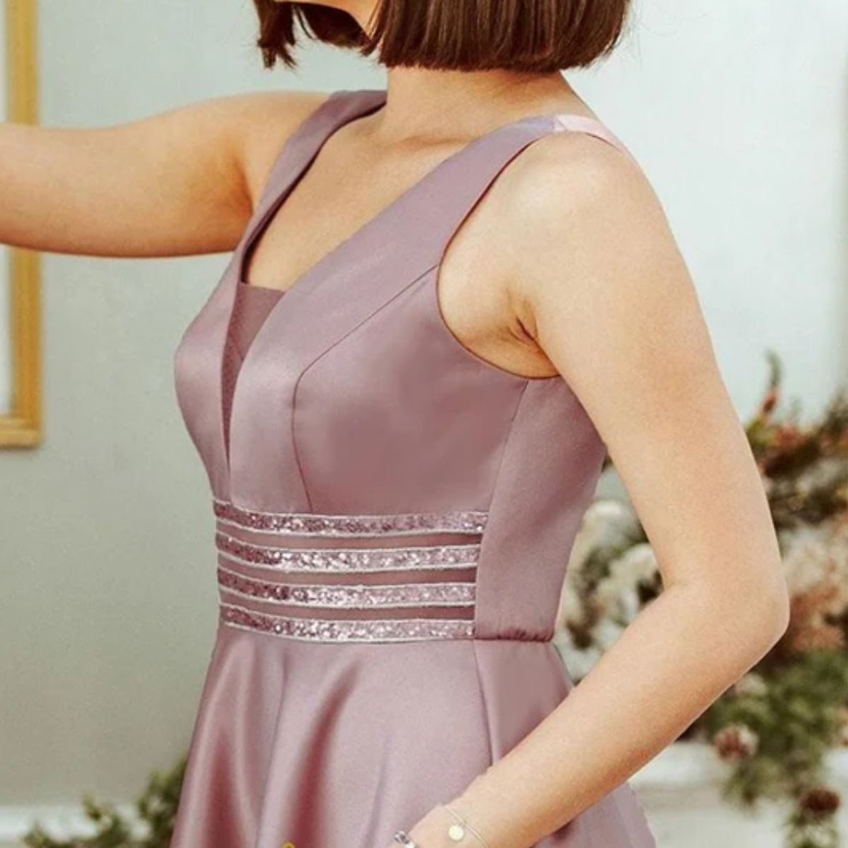 ARRAKASTA - Vestido de fiesta asimétrico talla XS