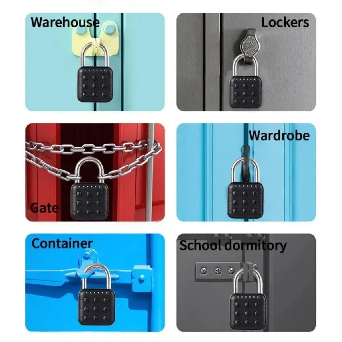 D MOTICA - Candado De Seguridad Digital Inteligente con Clave y App