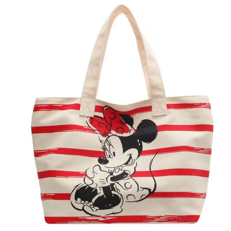MICKEY MOUSE - Cartera Bolso De Lona Minnie Con Cierre Grande