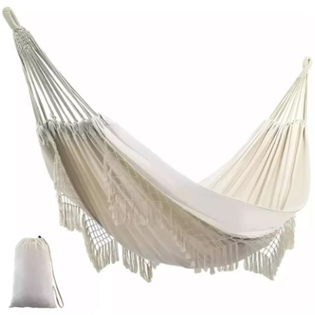 GENERICO - Hamaca Colgante Tejida  Jardin  Terraza Beige