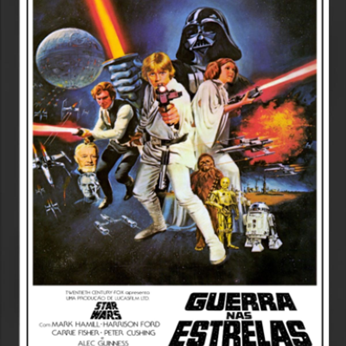 GENERICO - Cuadro Decorativo Guerra nas Estrelas con Marco y vidrio 30x40 CM