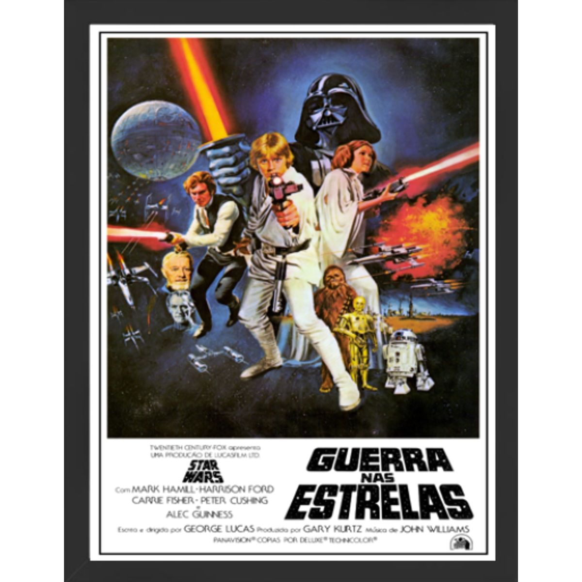 GENERICO - Cuadro Decorativo Guerra nas Estrelas con Marco y vidrio 30x40 CM