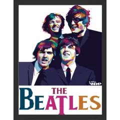 GENERICO - Cuadro Decorativo The Beatle con Marco y vidrio 30x40 cm