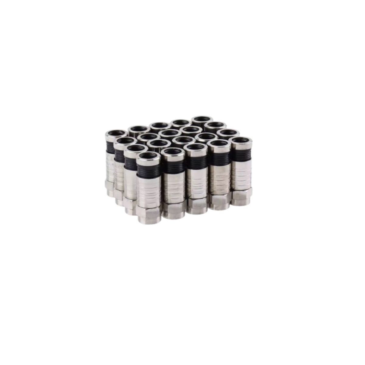 GENERICO - Conector Rg6 De Compresión Para Coaxial Set 10 Unidades
