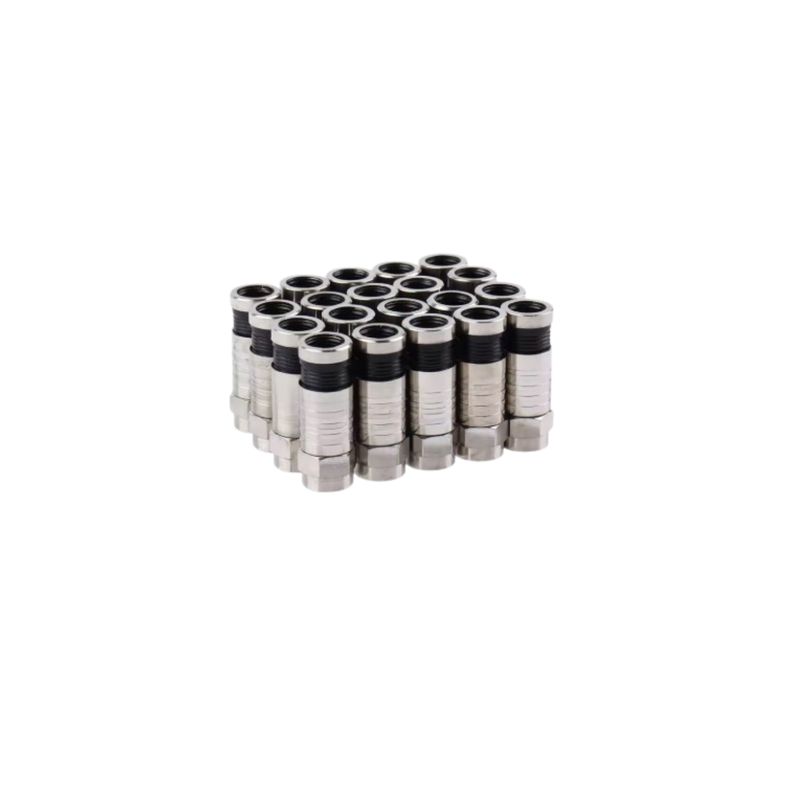 GENERICO - Conector Rg6 De Compresión Para Coaxial Set 10 Unidades