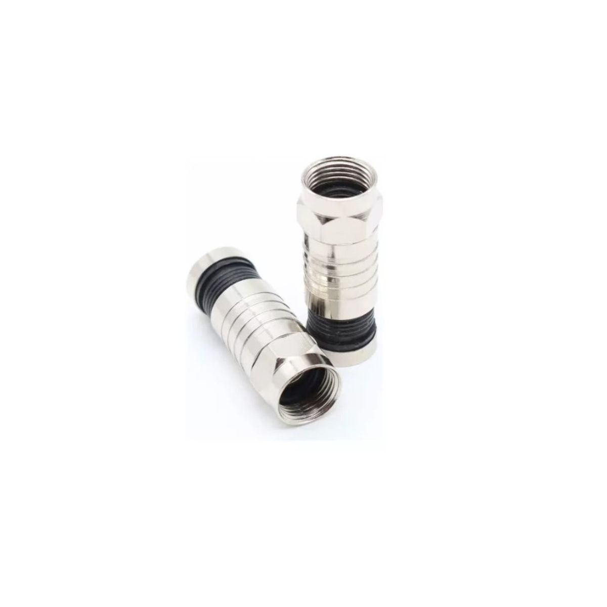 GENERICO - Conector Rg6 De Compresión Para Coaxial Set 10 Unidades