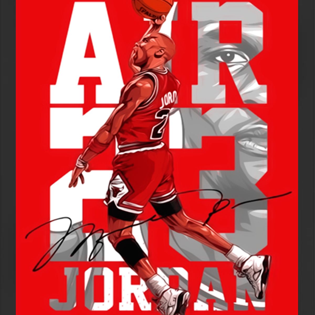 GENERICO - Cuadro Decorativo Jordan con Marco y vidrio 30x40 CM