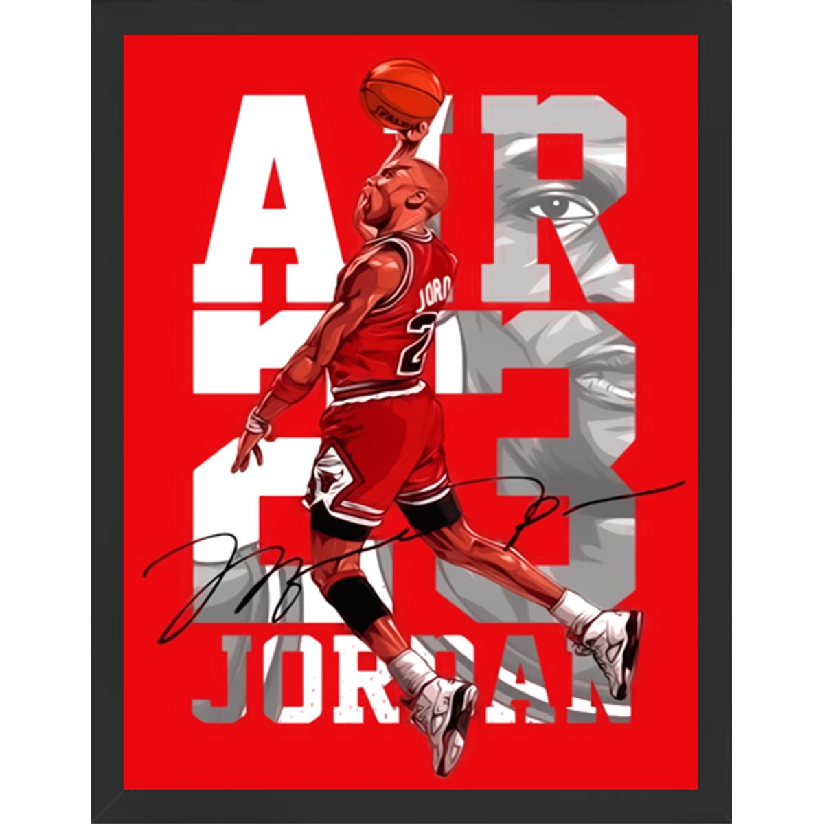 GENERICO - Cuadro Decorativo Jordan con Marco y vidrio 30x40 CM