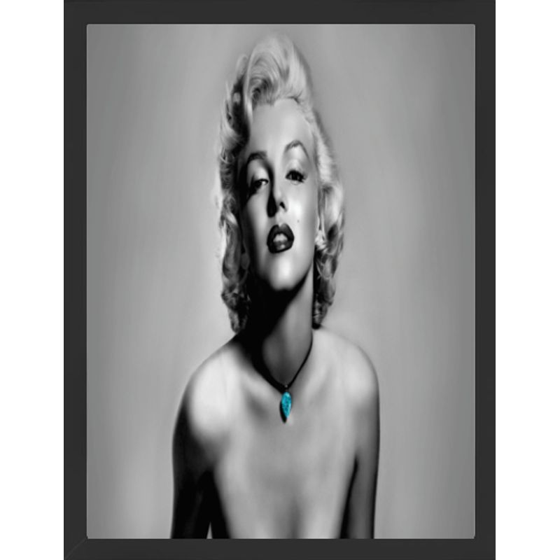 GENERICO - Cuadro Decorativo Marilyn Monroe con Marco y vidrio 30x40 CM