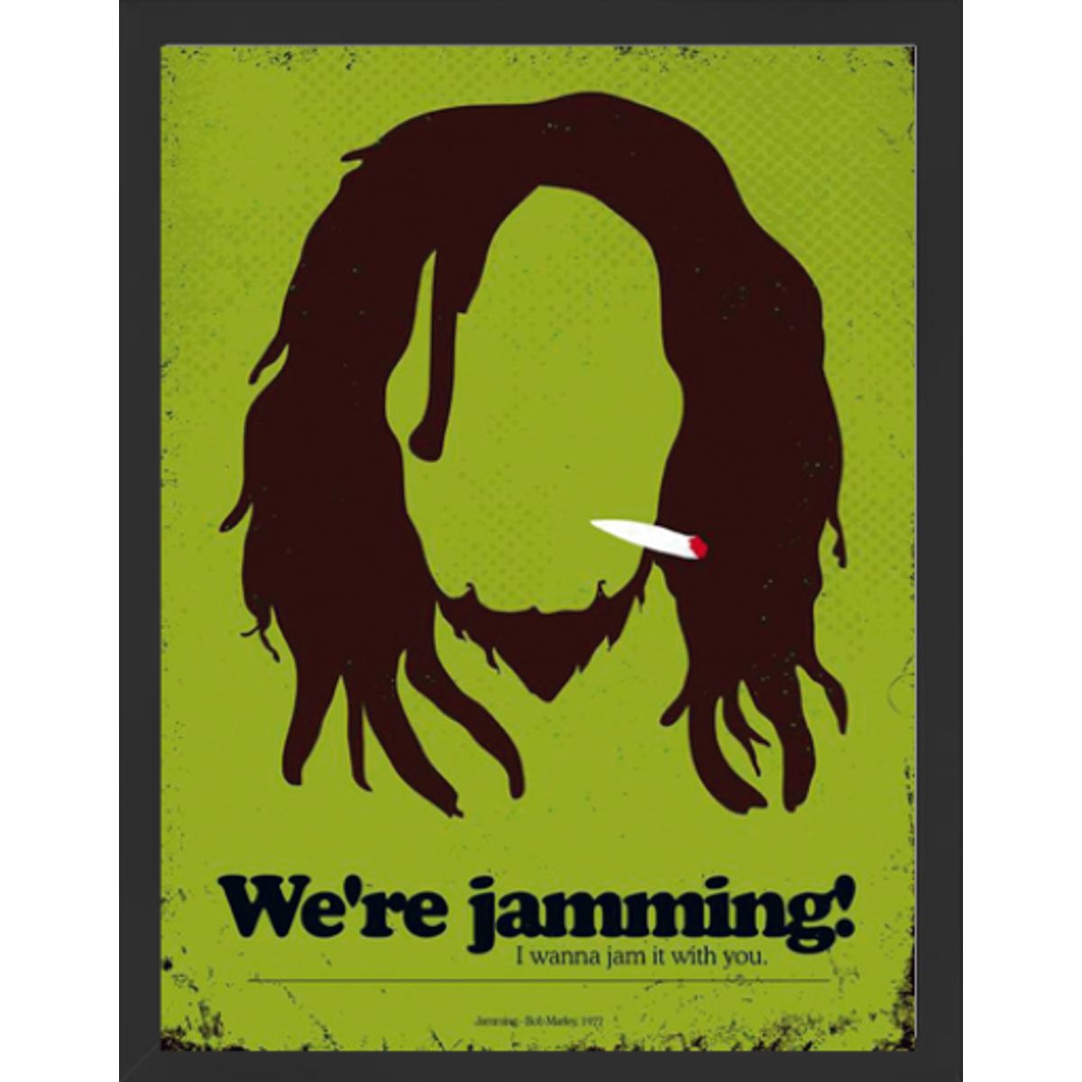 GENERICO - Cuadro Decorativo Bob Marley con Marco y vidrio 30x40 CM