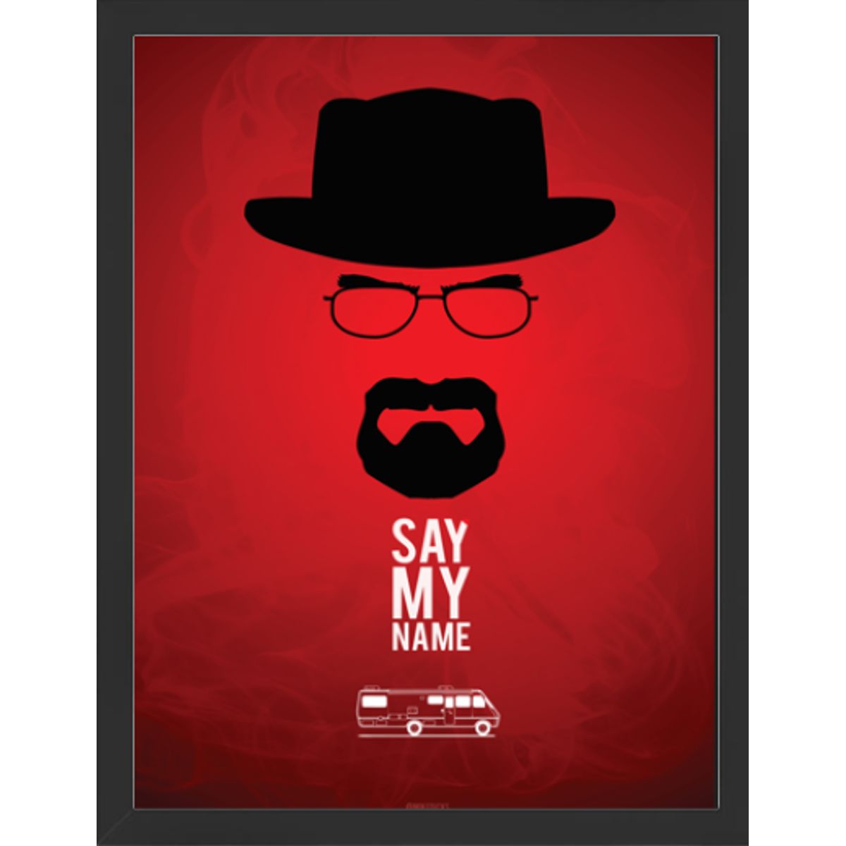 GENERICO - Cuadro Decorativo di mi nombre con Marco y vidrio 30x40 CM