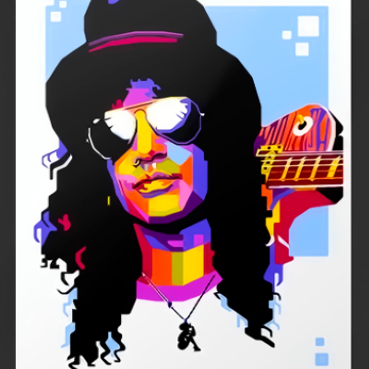 GENERICO - Cuadro Decorativo Slash con Marco y vidrio 30x40 CM